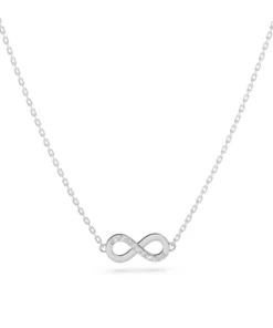 Minimalism Necklace (Round), 0.05 ct — 104-10072 - Image 3