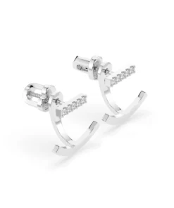 Alternative view of Minimalism Earring (Round), 0.15 ct — 102-10084