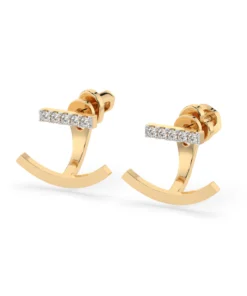 Minimalism Earring (Round), 0.15 ct — 102-10084 - Image 6