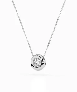 Alternative view of Solitaire Necklace (Round), 0.25 ct — 104-10007(4.0)