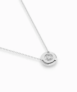 Solitaire Necklace (Round), 0.25 ct — 104-10007(4.0) - Image 3