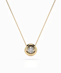 Solitaire Necklace (Round), 0.25 ct — 104-10007(4.0) - Image 4