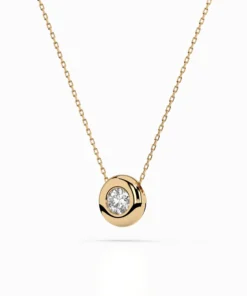 Solitaire Necklace (Round), 0.25 ct — 104-10007(4.0) - Image 5