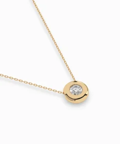 Solitaire Necklace (Round), 0.25 ct — 104-10007(4.0) - Image 6