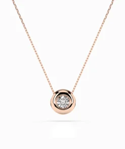Solitaire Necklace (Round), 0.25 ct — 104-10007(4.0) - Image 7