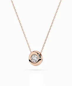 Solitaire Necklace (Round), 0.25 ct — 104-10007(4.0) - Image 8