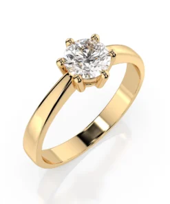 Solitaire Ring (Round), 0.4 ct — 101-10151(4.7) - Image 4