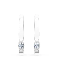 Solitaire English Lock Earring, 0.15 ct — 102-10046(2.7)