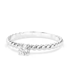 Solitaire Ring (Round), 0.3 ct — 101-10038(4.2) - Image 3