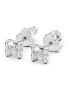 Solitaire Butterfly Earring (Round), 0.2 ct — 102-10013/2(3.0) - Image 3