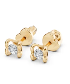 Solitaire Butterfly Earring (Round), 0.2 ct — 102-10013/2(3.0) - Image 6