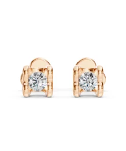 Solitaire Butterfly Earring (Round), 0.2 ct — 102-10013/2(3.0) - Image 7