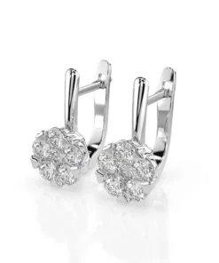 Alternative view of Illusion Earring (Round), 0.3 ct — 102-10015/1(3.4)