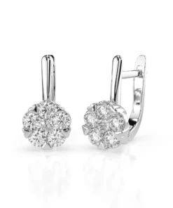 Illusion Earring (Round), 0.3 ct — 102-10015/1(3.4) - Image 3