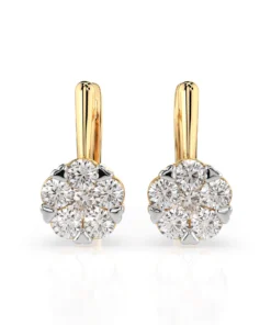Illusion Earring (Round), 0.3 ct — 102-10015/1(3.4) - Image 4