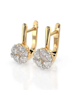 Illusion Earring (Round), 0.3 ct — 102-10015/1(3.4) - Image 5