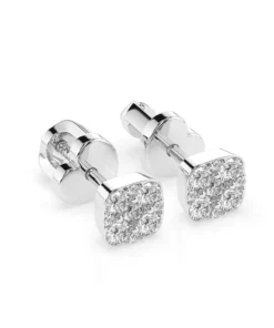 Alternative view of Illusion Earring (Round), 0.06 ct — 102-10107