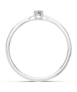 Alternative view of Solitaire Ring (Round), 0.06 ct — 101-10012/1(2.5)