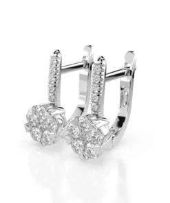 Alternative view of Illusion Earring (Round), 0.2 ct — 102-10015/4(3.0)