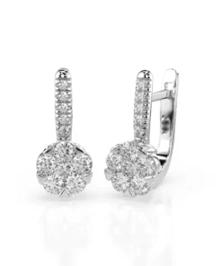 Illusion Earring (Round), 0.2 ct — 102-10015/4(3.0) - Image 3