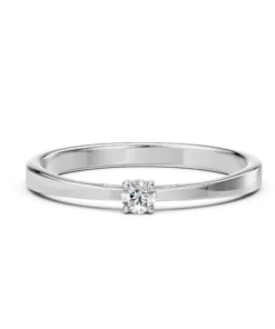 Solitaire Ring (Round), 0.06 ct — 101-10012/1(2.5) - Image 3