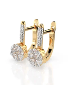 Illusion Earring (Round), 0.2 ct — 102-10015/4(3.0) - Image 5