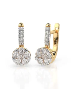 Illusion Earring (Round), 0.2 ct — 102-10015/4(3.0) - Image 6