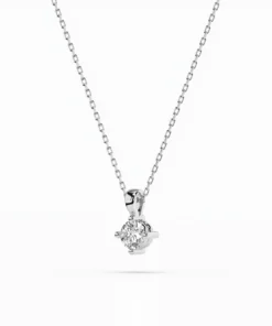 Alternative view of Solitaire Necklace (Round), 0.1 ct — 104-10011(3.0)