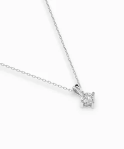 Solitaire Necklace (Round), 0.1 ct — 104-10011(3.0) - Image 3
