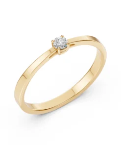 Solitaire Ring (Round), 0.06 ct — 101-10012/1(2.5) - Image 4