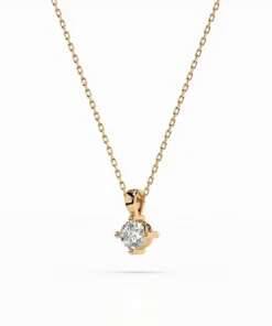 Solitaire Necklace (Round), 0.1 ct — 104-10011(3.0) - Image 5