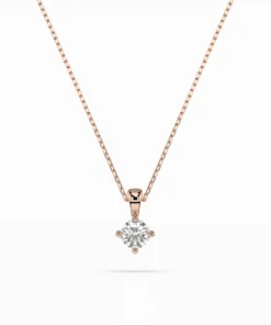 Solitaire Necklace (Round), 0.1 ct — 104-10011(3.0) - Image 7