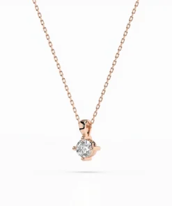 Solitaire Necklace (Round), 0.1 ct — 104-10011(3.0) - Image 8