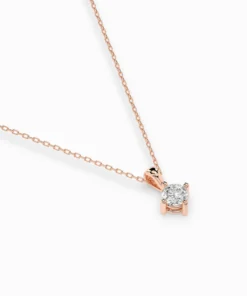 Solitaire Necklace (Round), 0.1 ct — 104-10011(3.0) - Image 9