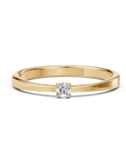 Solitaire Ring (Round), 0.06 ct — 101-10012/1(2.5) - Image 6