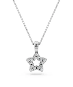 Minimalism Necklace (Round), 0.08 ct — 104-10078