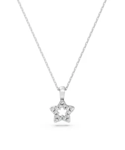 Minimalism Necklace (Round), 0.08 ct — 104-10078 - Image 3