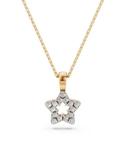 Minimalism Necklace (Round), 0.08 ct — 104-10078 - Image 4