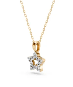 Minimalism Necklace (Round), 0.08 ct — 104-10078 - Image 5