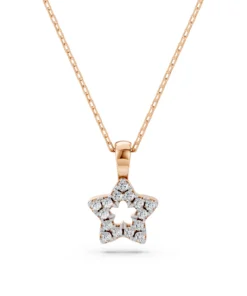 Minimalism Necklace (Round), 0.08 ct — 104-10078 - Image 7