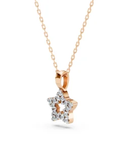 Minimalism Necklace (Round), 0.08 ct — 104-10078 - Image 8