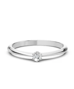 Solitaire Ring (Round), 0.15 ct — 101-10027(3.4) - Image 3