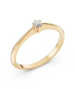 Solitaire Ring (Round), 0.15 ct — 101-10027(3.4) - Image 4