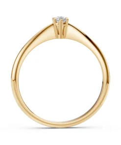 Solitaire Ring (Round), 0.15 ct — 101-10027(3.4) - Image 5