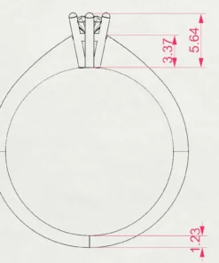 Solitaire Ring (Round), 0.15 ct — 101-10027(3.4) - Image 11