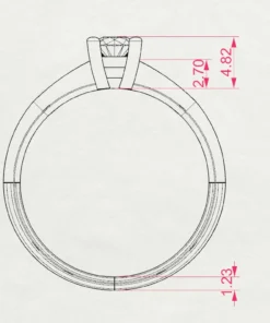 Solitaire Ring (Round), 0.3 ct — 101-10021(4.2) - Image 11