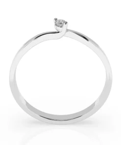 Alternative view of Solitaire Ring (Round), 0.04 ct — 101-10032(2.2)