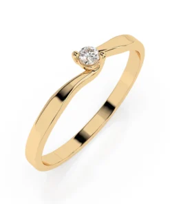 Solitaire Ring (Round), 0.04 ct — 101-10032(2.2) - Image 4