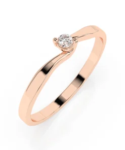 Solitaire Ring (Round), 0.04 ct — 101-10032(2.2) - Image 7