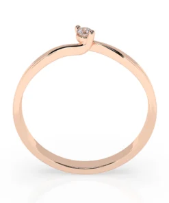 Solitaire Ring (Round), 0.04 ct — 101-10032(2.2) - Image 8